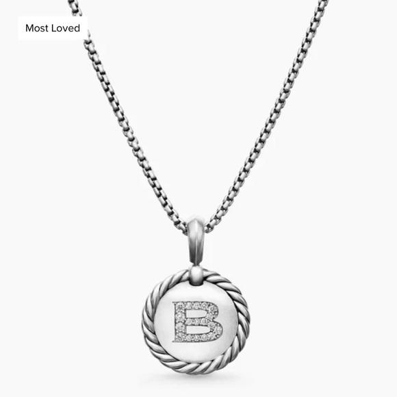 David Yurman “B” Initial Necklace